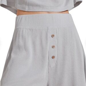 Eberjey Gray Stone Waffle Knit Shorts